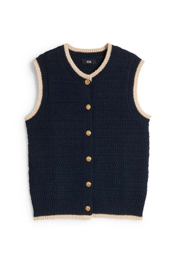 Gebreid vest - met structuur