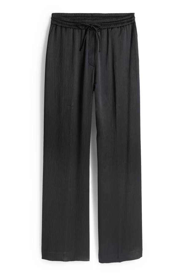 Business-broek - mid waist - wide leg