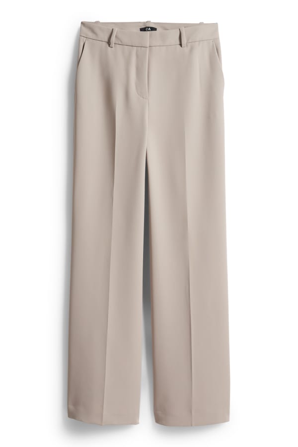 Business-broek - mid waist - wide leg