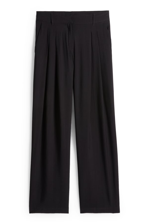 Pantalon - mid waist - wide leg