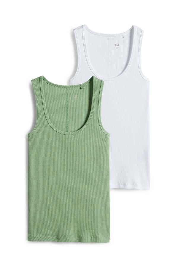 Set van 2 - top - geribd