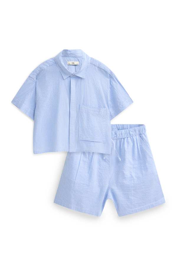 Set - blouse en short - 2-delig - gestreept