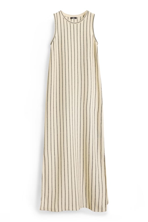 Gebreide jurk - straight fit - gestreept