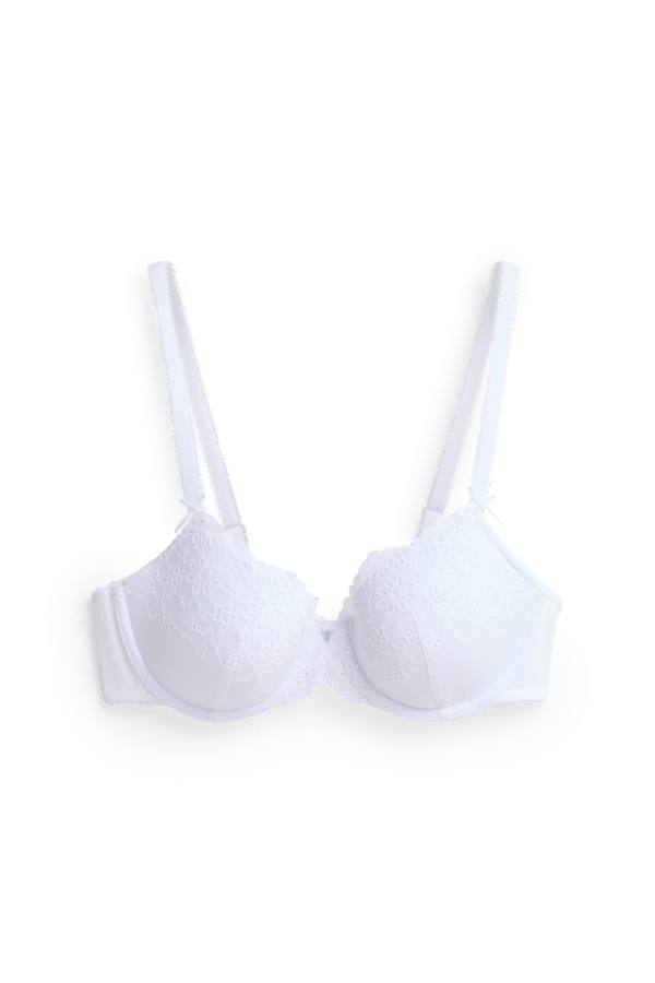BH met beugels - DEMI - voorgevormd - broderie Anglaise