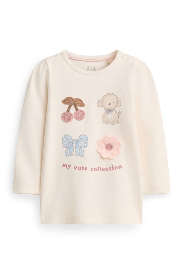 Kersen, hondje, strik, bloemetje - babylongsleeve
