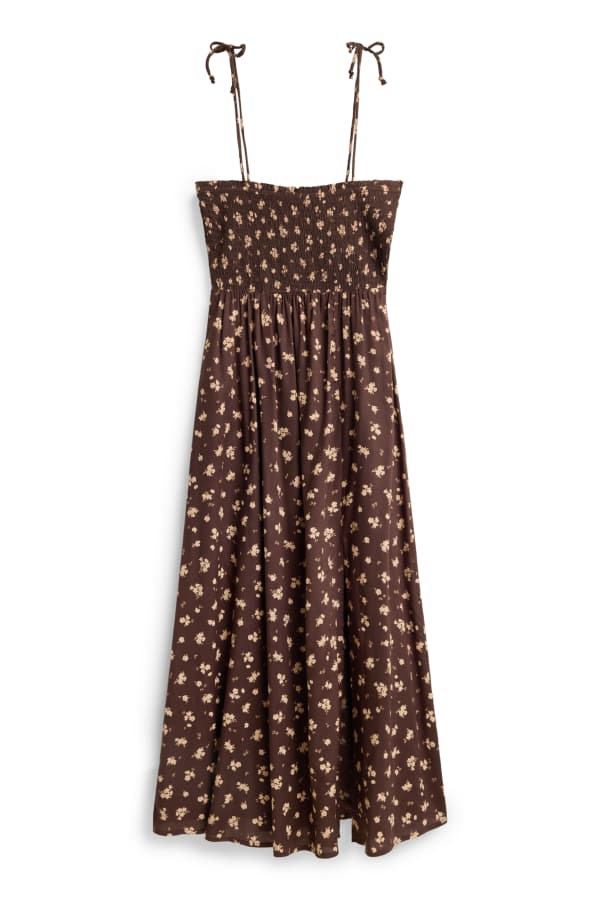 Fit & flare-jurk - gebloemd - gesmokt