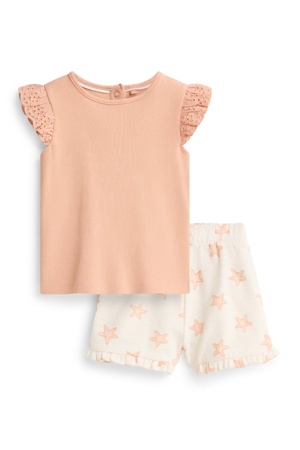 Zeesterretjes - baby-outfit - 2-delig