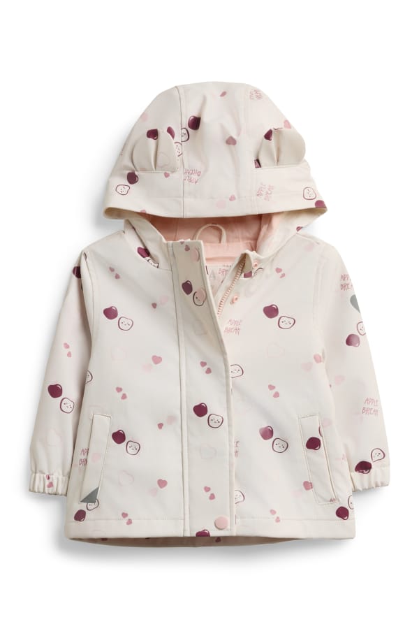 Hartje en appel - baby-regenjas met capuchon