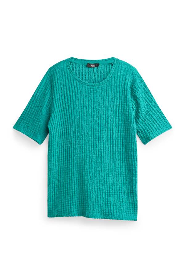T-shirt - regular fit - met structuur