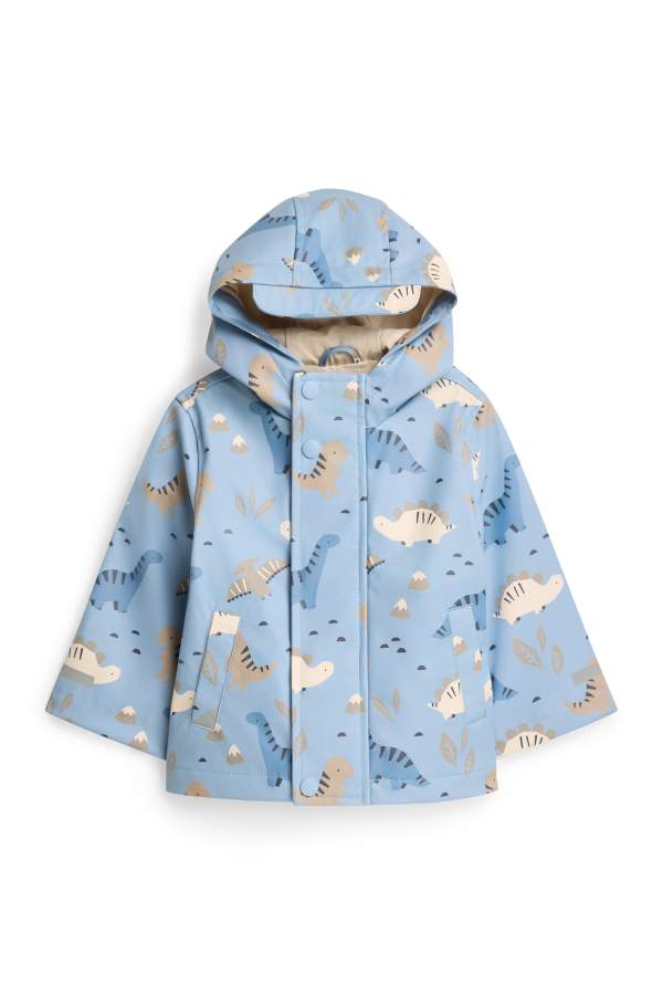 Dinosaurus - babyregenjas met capuchon - waterdicht