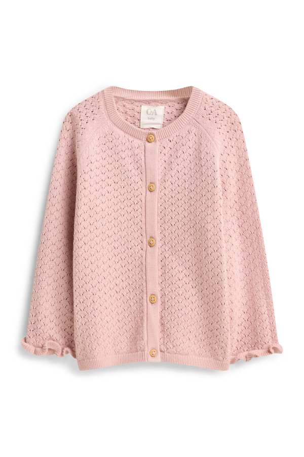 Gebreid babyvest - met structuur