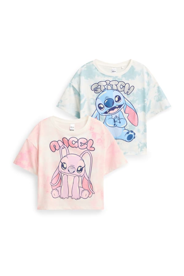 Set van 2 - Lilo & Stitch - T-shirt - glanseffect