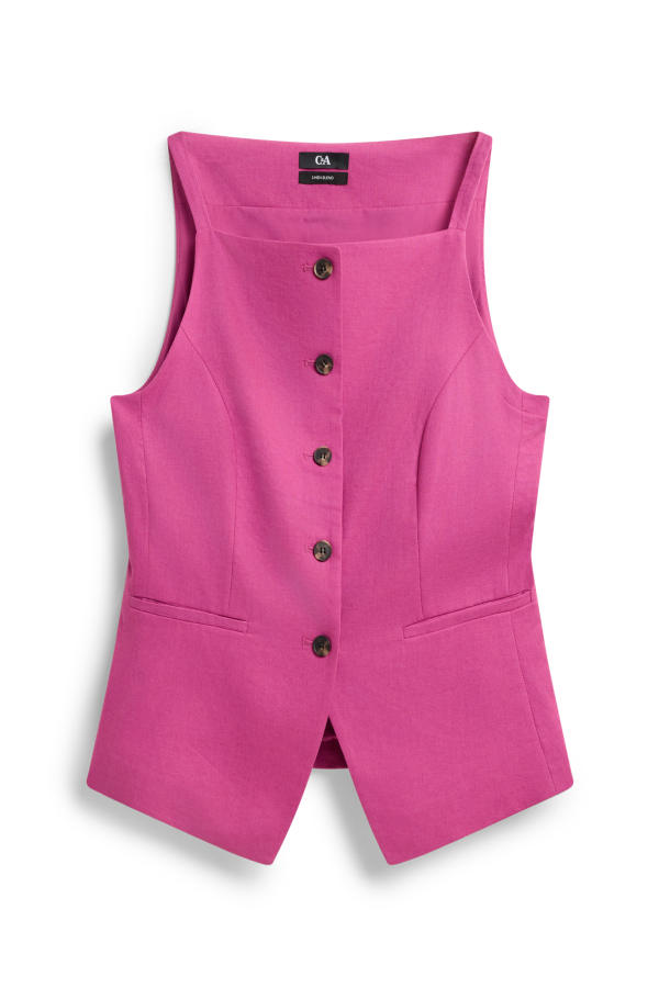 Business-gilet - getailleerd - linnenmix
