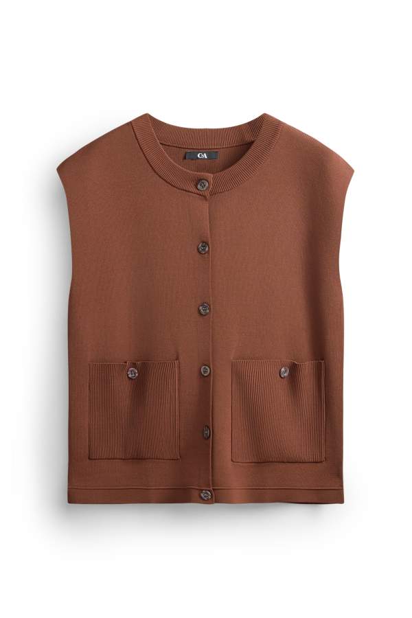 Gebreid gilet