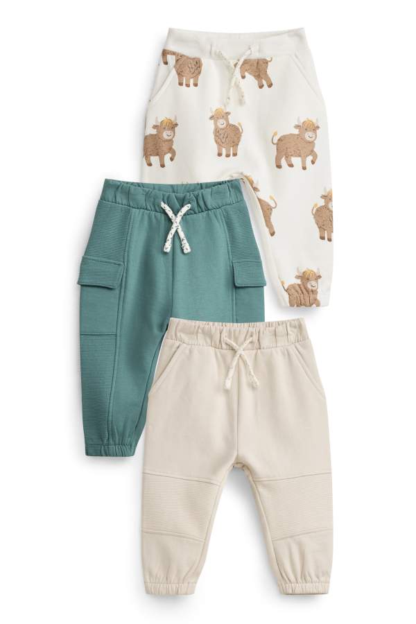 Set van 3 - stier - babyjoggingbroek