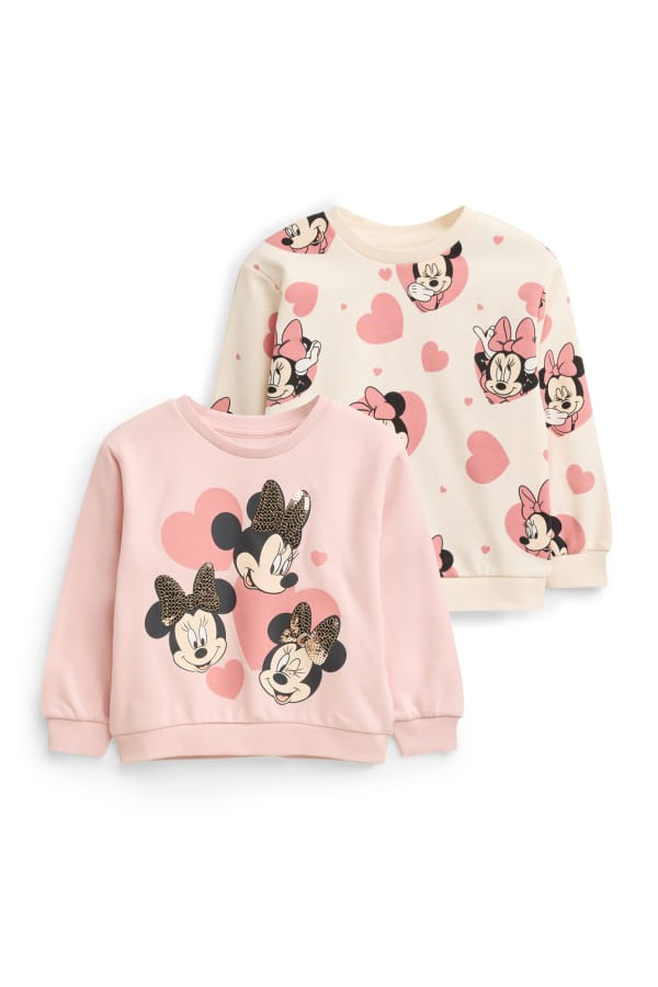 Set van 2 - Minnie Mouse - sweatshirt - glanseffect