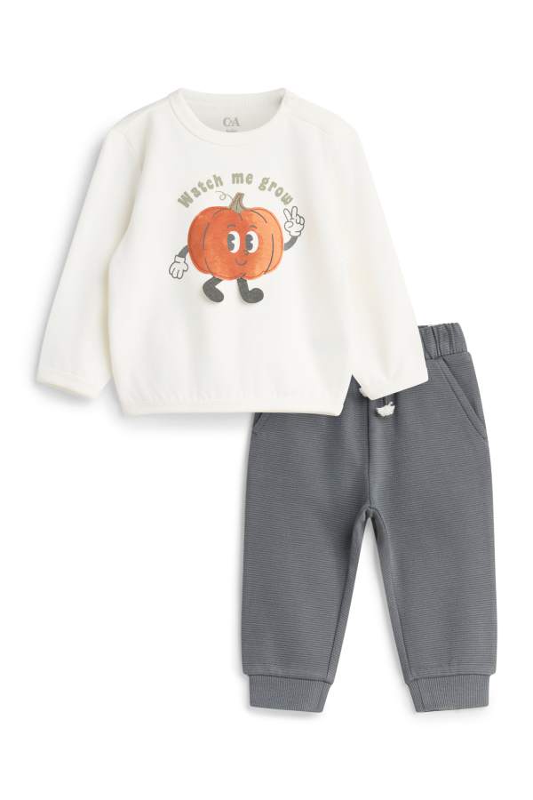 Pompoen - babyoutfit - 2-delig