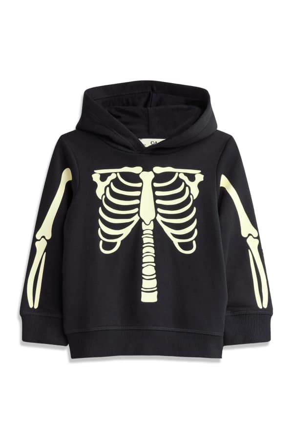 Halloween - skelet - hoodie - Glow in the dark
