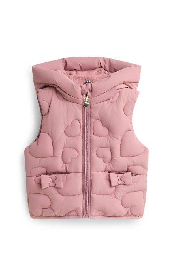 Hartje - baby-bodywarmer met capuchon - waterafstotend