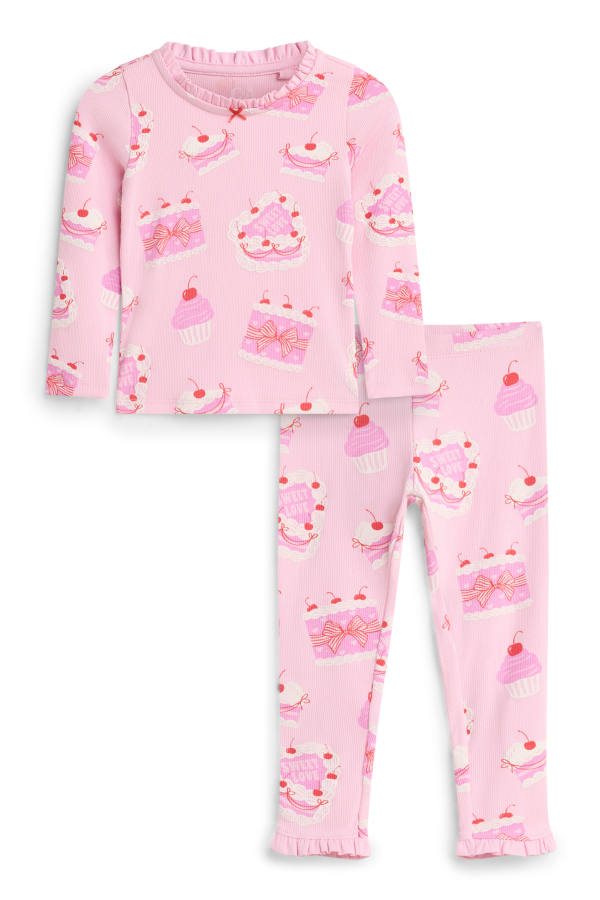 Gebak - pyjama - geribd - 2-delig