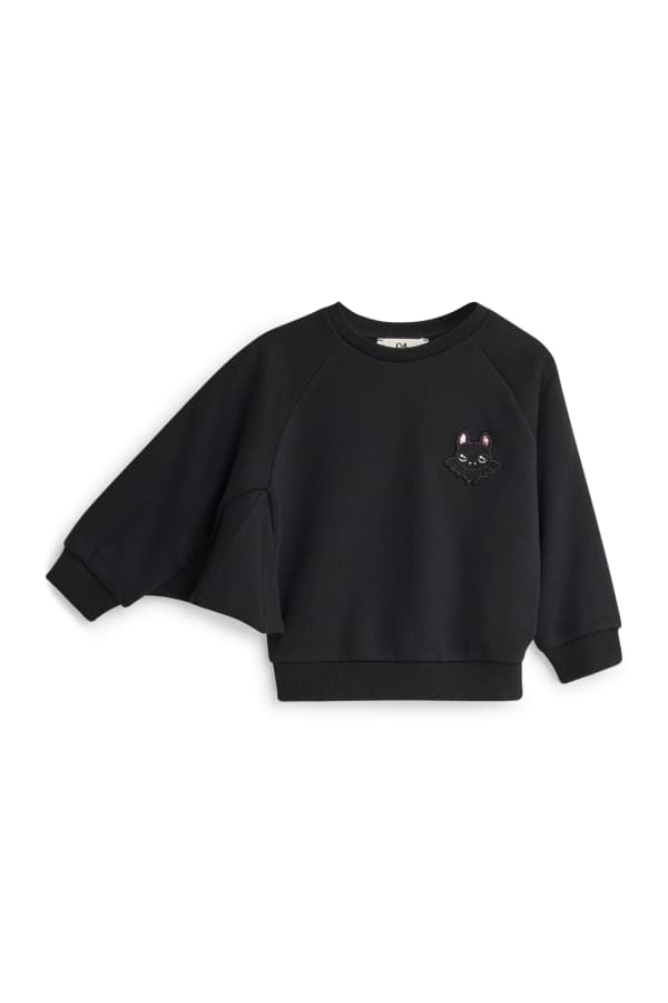 Halloween - vleermuis - sweatshirt met vleermuismouwen