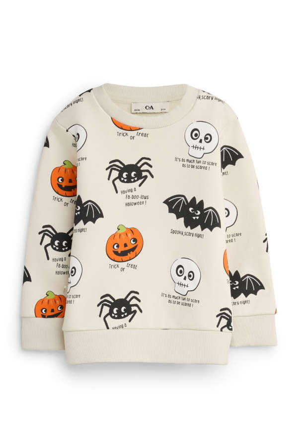 Halloween - spin, pompoen en vleermuis - sweatshirt