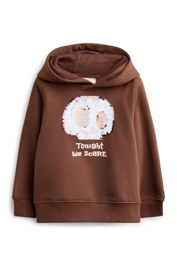 Halloween - doodshoofd - hoodie - glanseffect