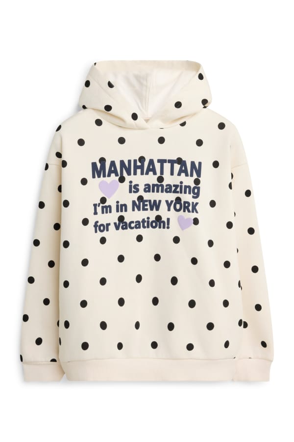 New York - hoodie - gestippeld