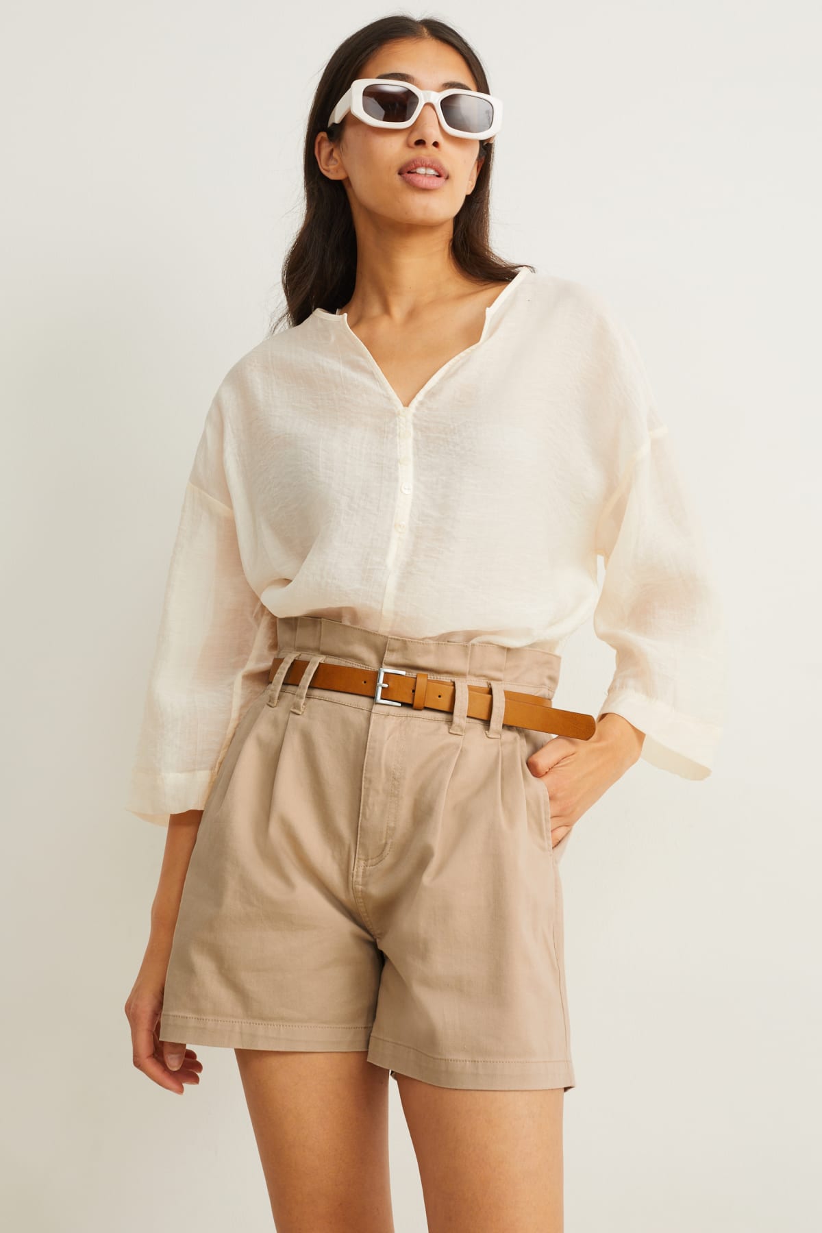 Pantalones paper bag en varios colores y dise os C A tienda online