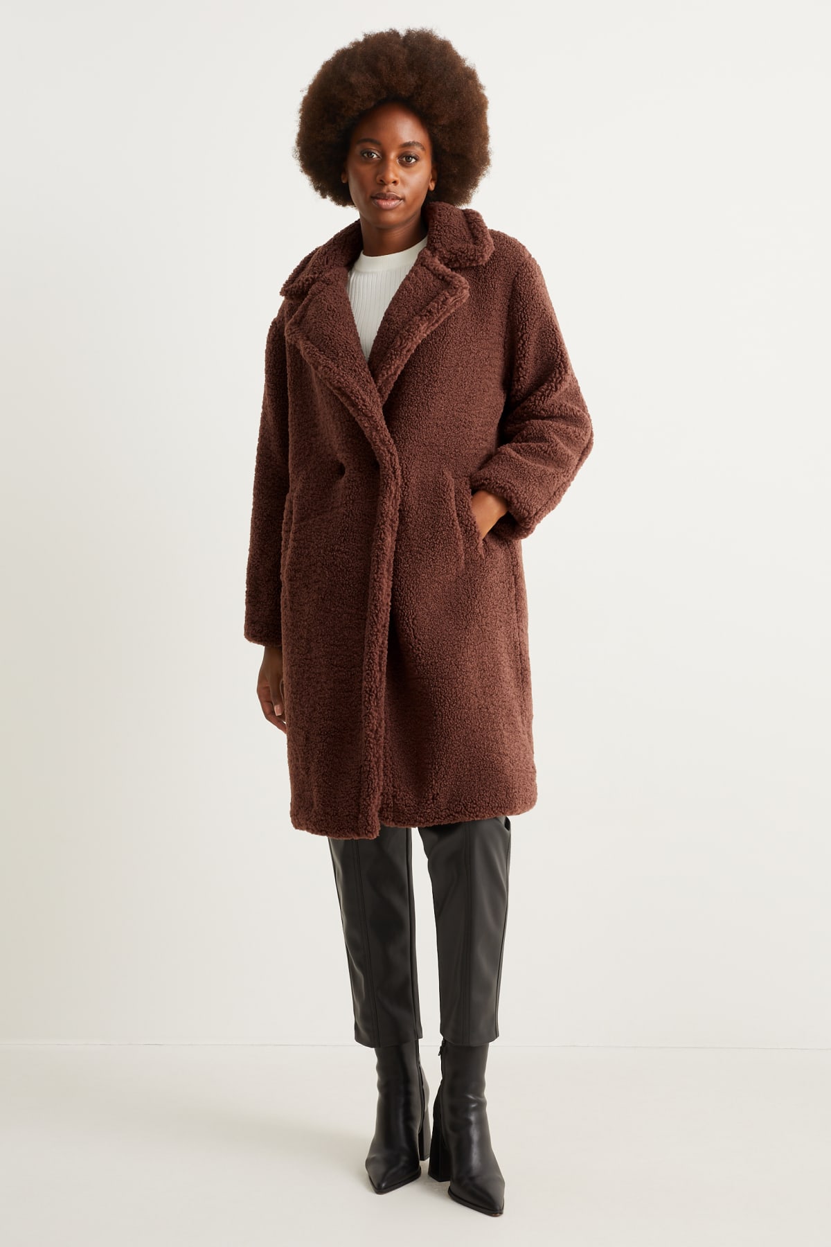 Teddy coat c&a on sale