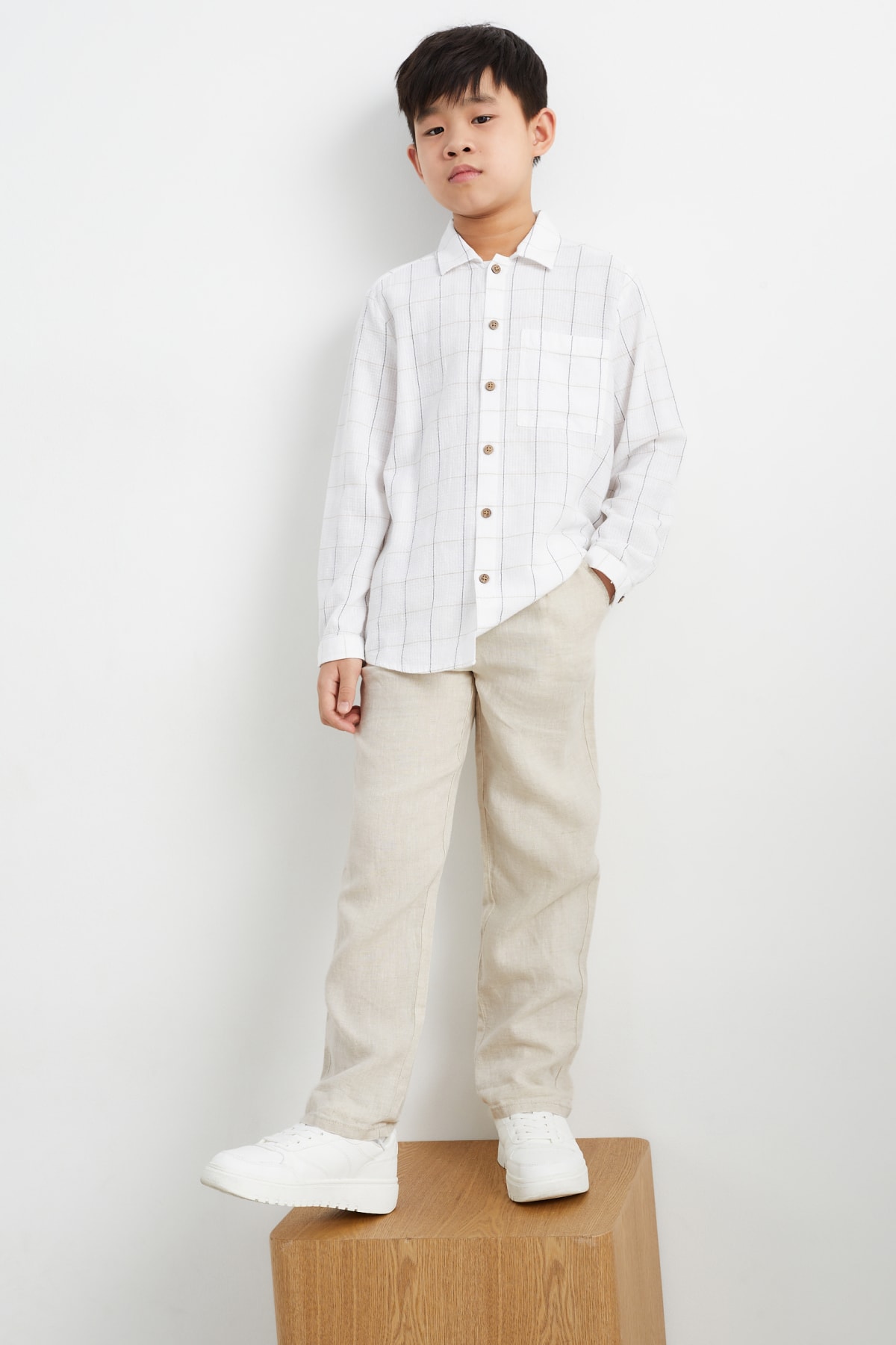 Pantalon lin hotsell homme grande taille