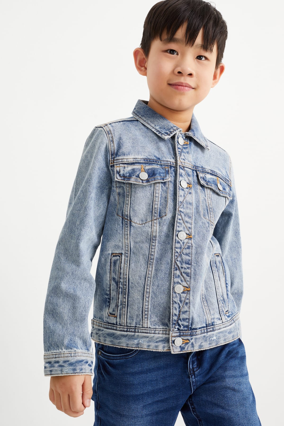 Veste en new arrivals jean noir garcon