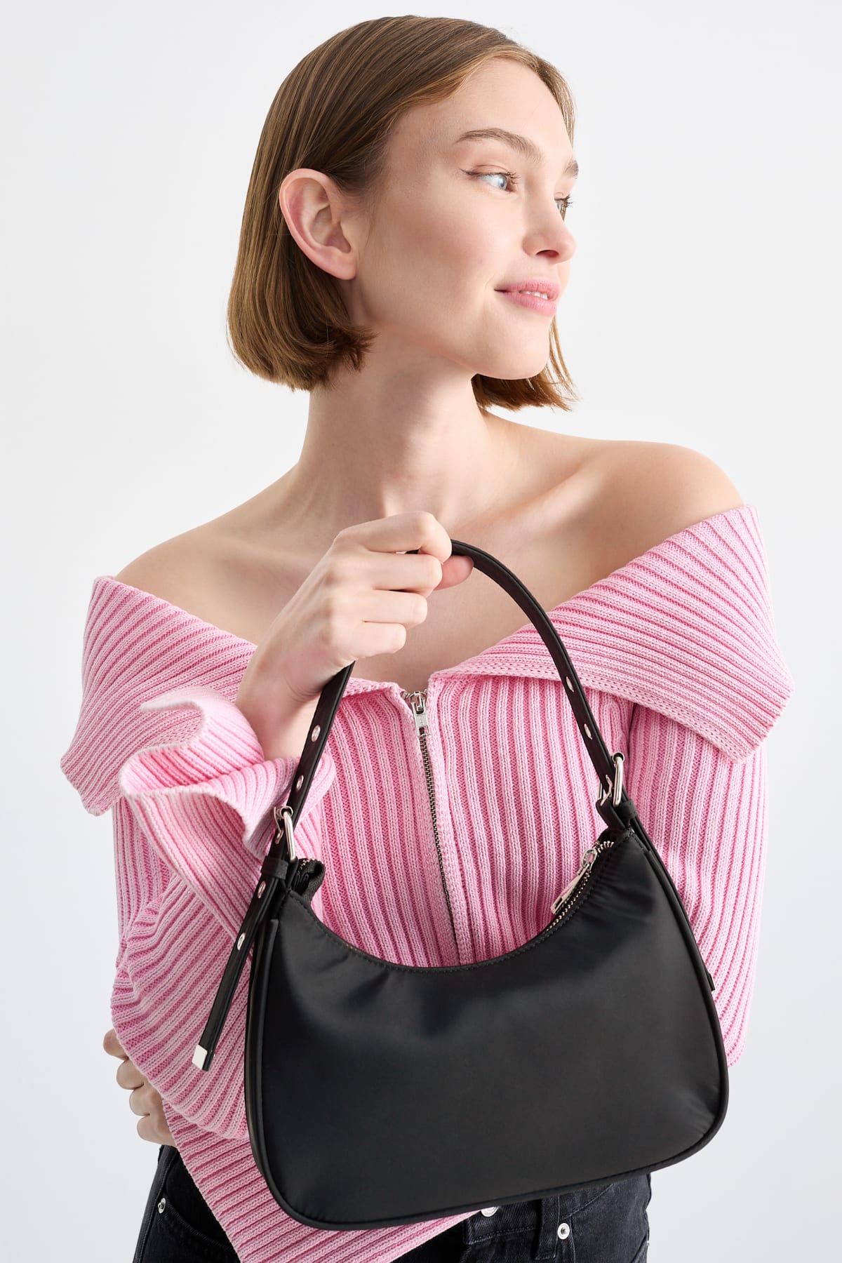 Black shop handbags online