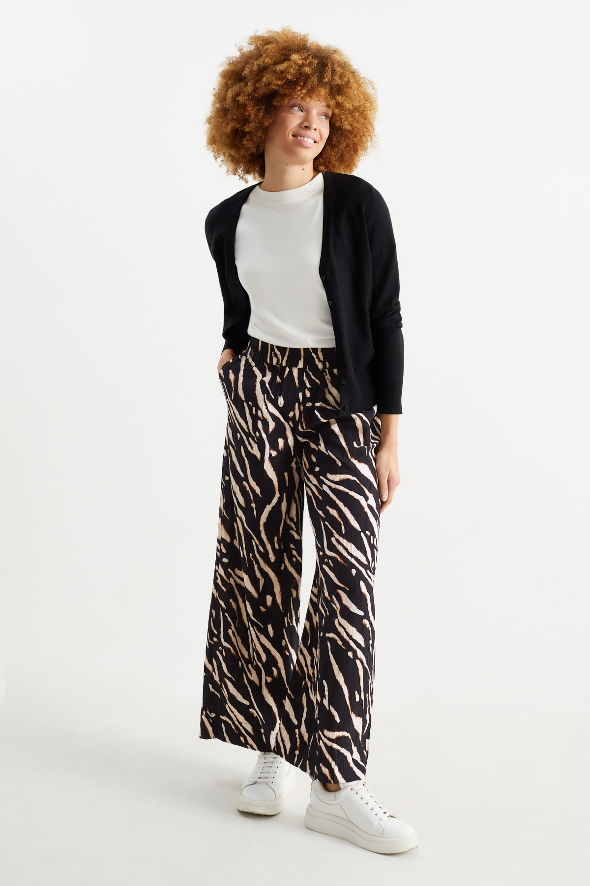 Pantalon femme taille elastiquee c&a best sale