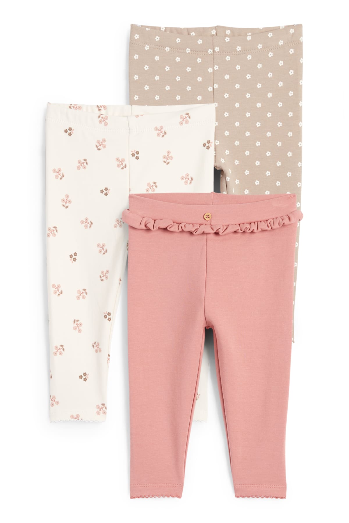 Lot de 3 - petites fleurs - leggings chauds pour bébé | E-Shop C&A