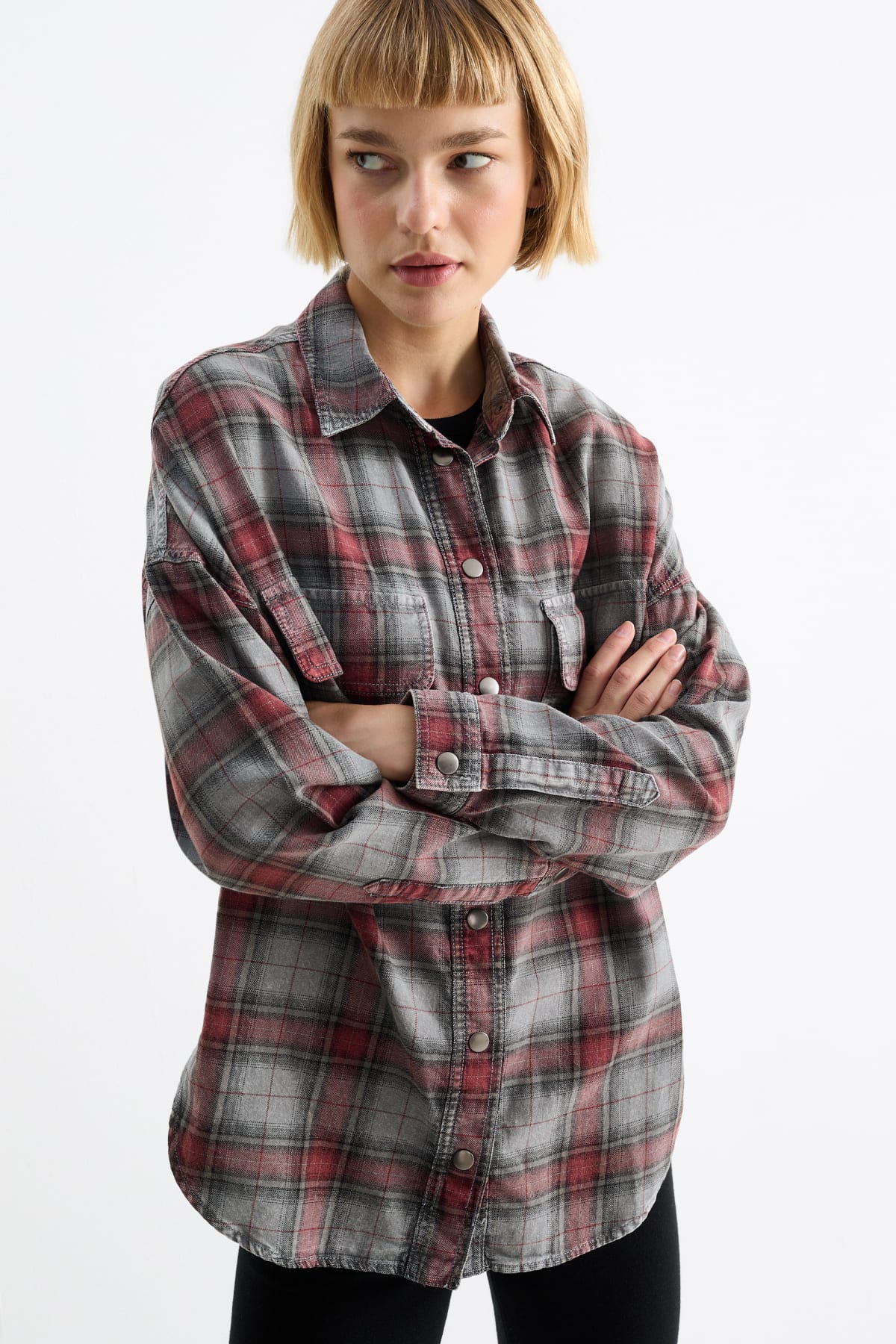 Camisas cuadros mujer en varios colores y disenos C A