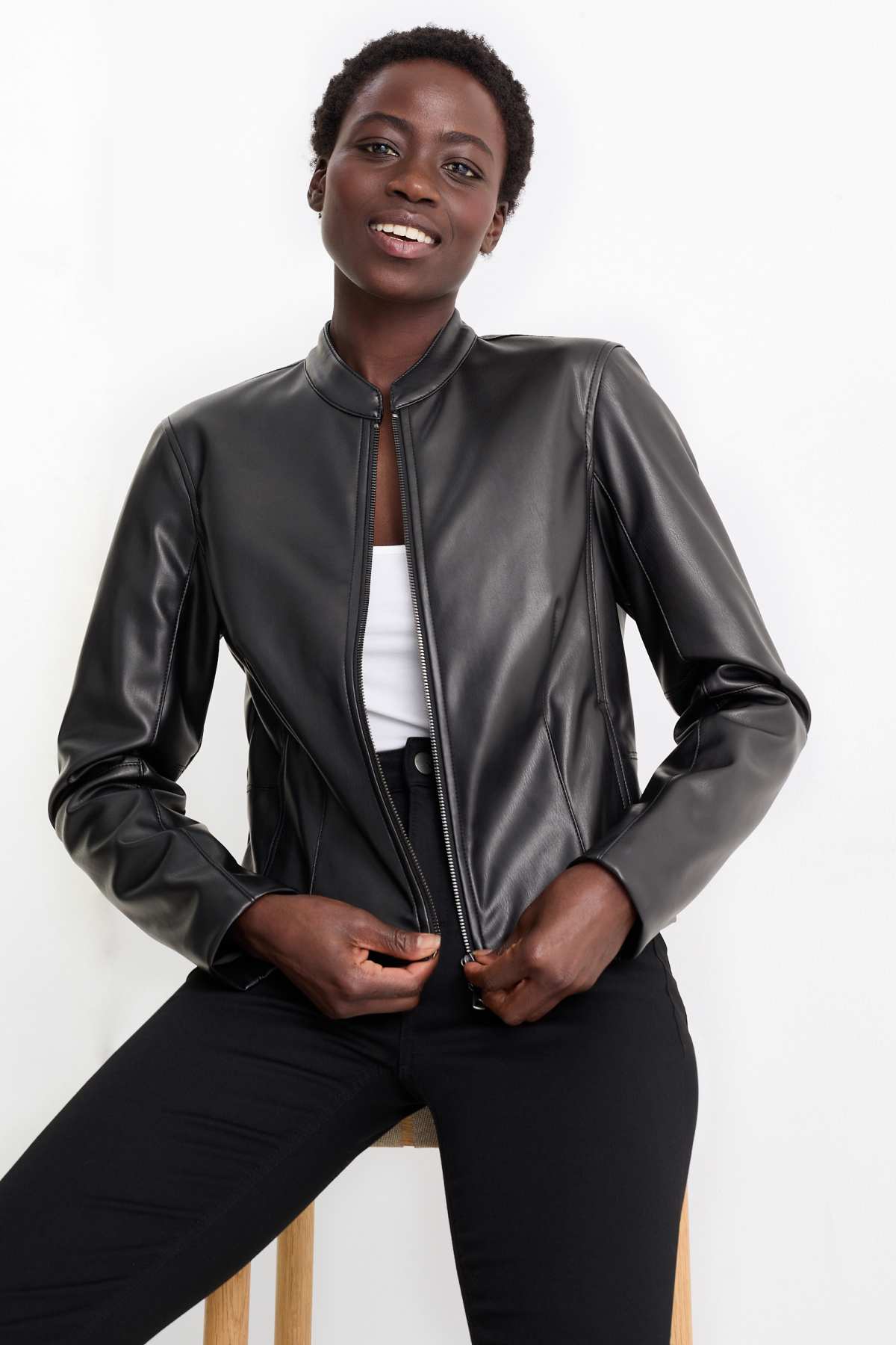 C A Damen Lederjacken