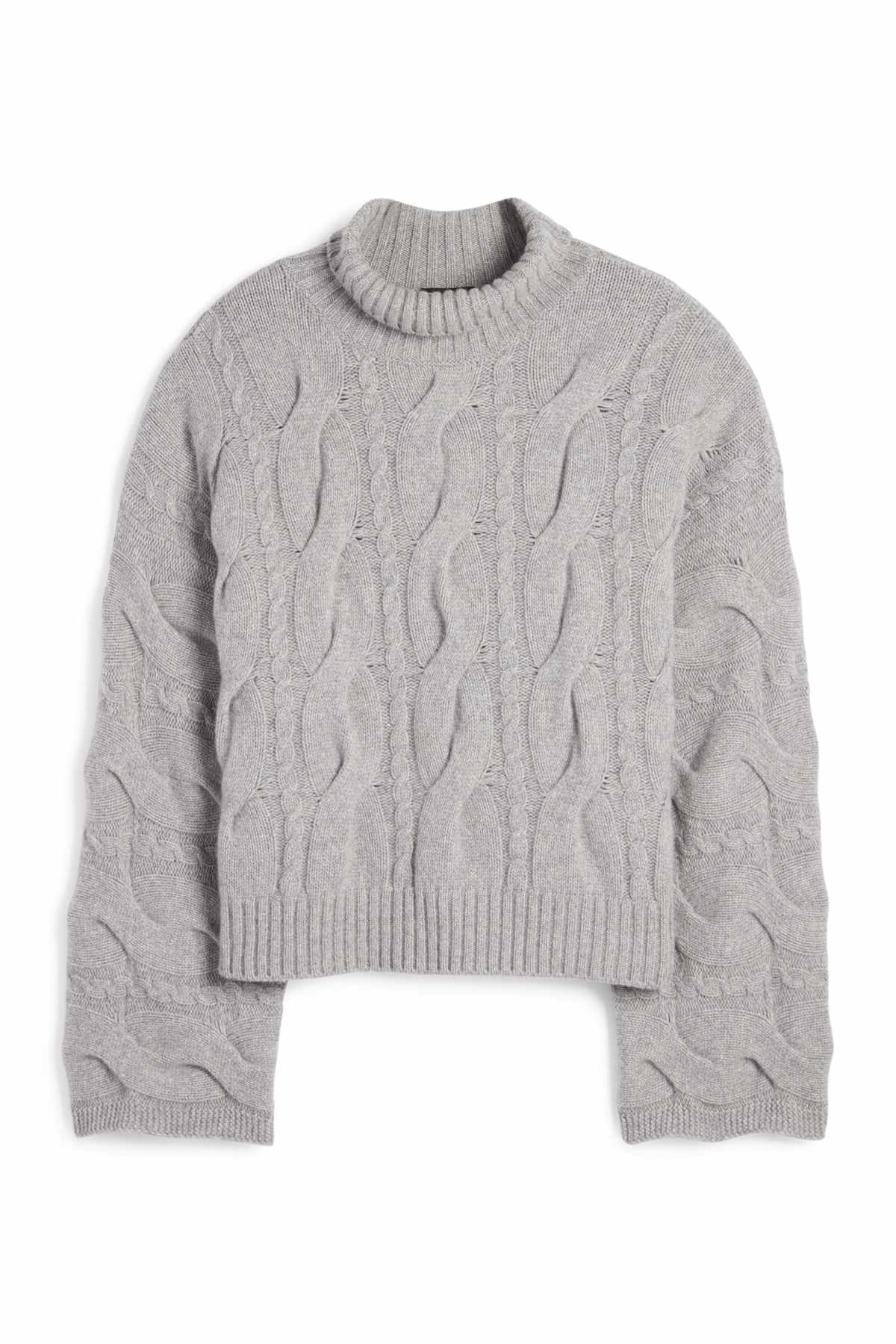 Pull Col Montant Homme En Laine Mérinos Extra-fine Et Cachemire - Fabrication Italienne - Style Thermique Géométrique