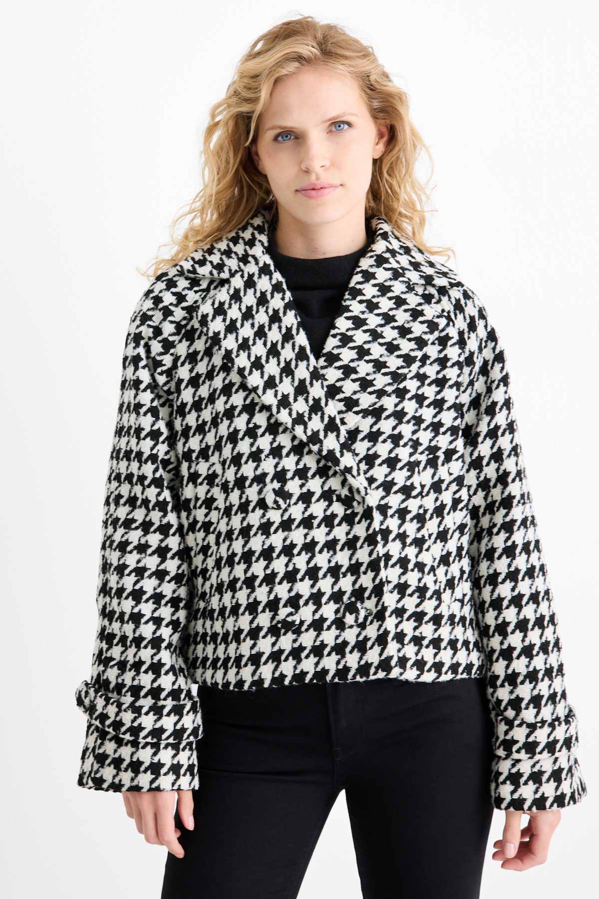 Veste cintrée à carreaux gris moyen femme | Morgan Suisse