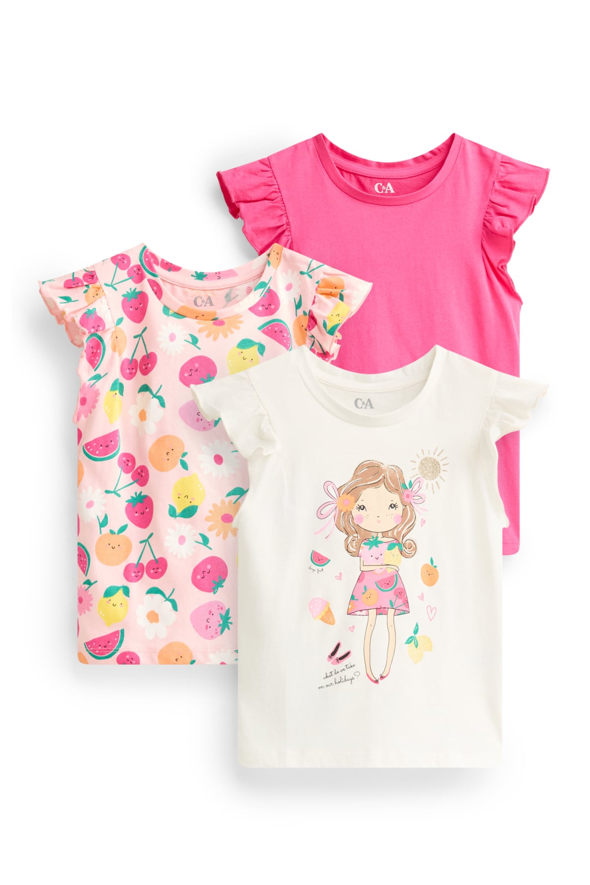 T-shirt manches courtes bébé fille - Rose poudre | Paris