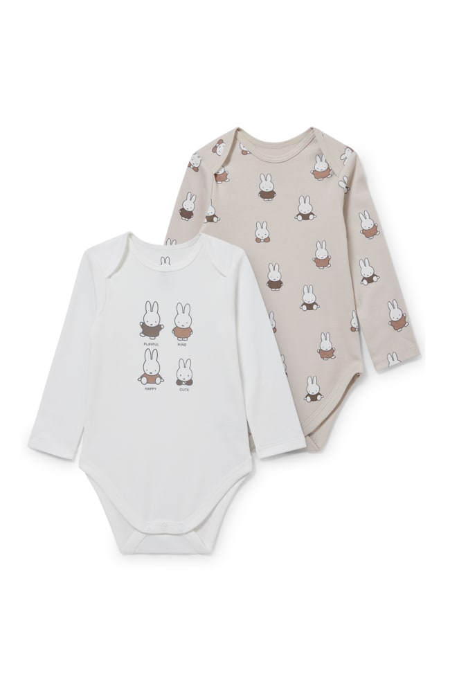 Lot de 2 - Miffy - body pour bébé - coton bio