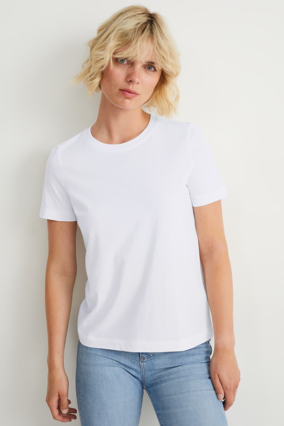 Weißes Basic-T-Shirt von C&A