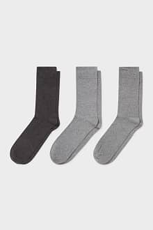 Lot de 3 paires - chaussettes - bordure confortable