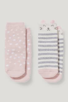 Lot de 2 - chaussettes anti-dérapantes pour bébé