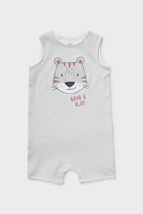 Baby sleepsuit - organic cotton - striped