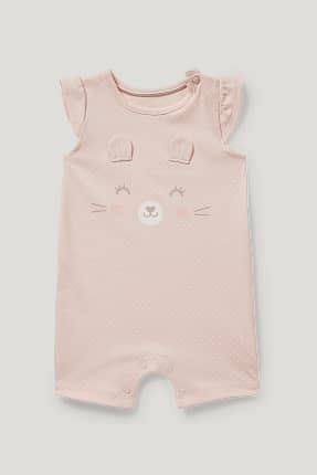 Baby-Schlafanzug - Bio-Baumwolle - gepunktet