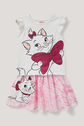 Aristocats - set - short sleeve T-shirt and skirt - 2 piece