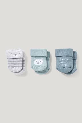 Multipack 3er - Bär - Baby-Socken mit Motiv