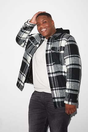 CLOCKHOUSE - veste-chemise avec capuche - à carreaux