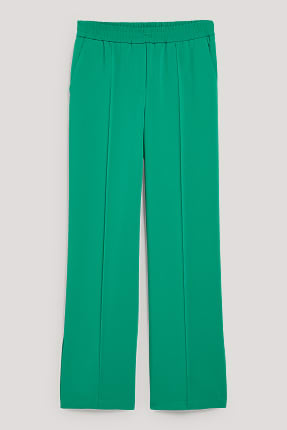 Plátěné kalhoty - high waist - straight fit - z recyklovaného materiálu